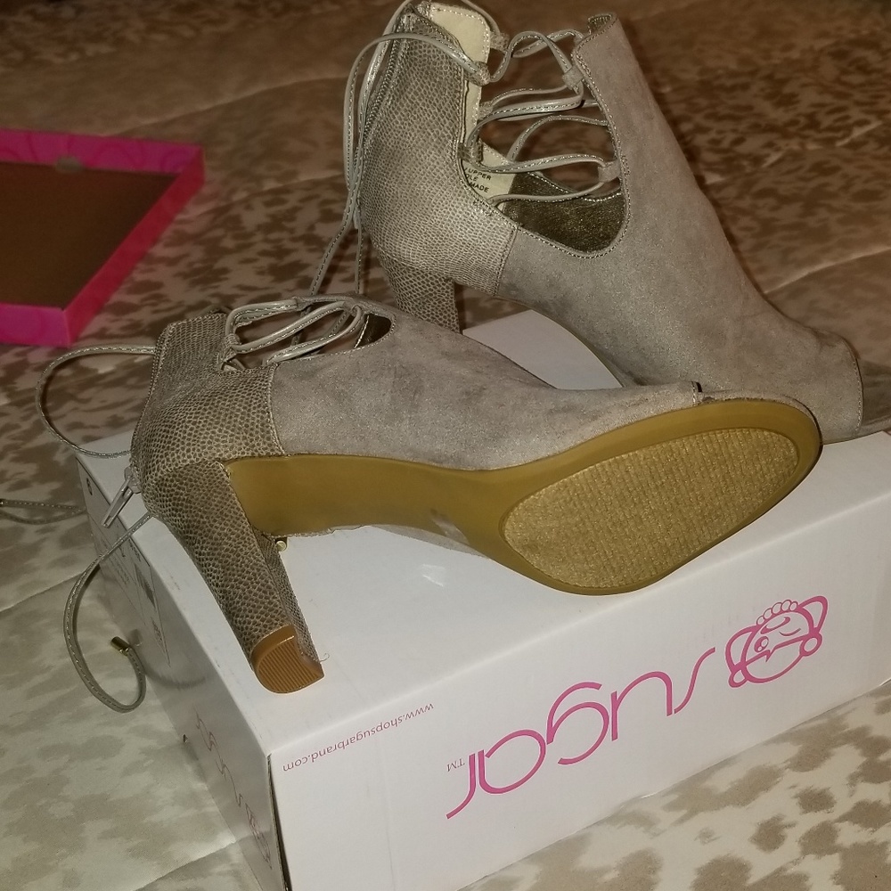 Suede heels